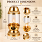 Pure Source India Brass Akhand Diya with Glass Cover | 250 ml Oil Capacity | Traditional Indian Oil Lamp for Puja, Home Temple, Diwali, Navratri & Spiritual Décor