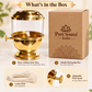 Pure Brass Akhand Jyot Diya with Glass Cover & Adjustable Wick | Traditional Indian Oil Lamp for Puja, Hindu Prayer, Diwali & Navratri Decor