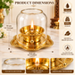 Pure Source India Brass Akhand Diya with Glass Cover | 150 ml Oil Capacity | Traditional Indian Oil Lamp for Puja, Hindu Prayer, Diwali, Navratri & Home Décor