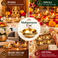 Pure Source India Brass Diya Set of 10 | Traditional Indian Oil Lamps for Pooja, Mandir & Home Décor | Small Brass Decorative Lamps for Diwali, Festivals & Housewarming