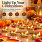 Pure Source India Brass Diya Set of 10 | Traditional Indian Oil Lamps for Pooja, Mandir & Home Décor | Small Brass Decorative Lamps for Diwali, Festivals & Housewarming