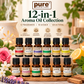Pure Source India 12-in-1 Aroma Oil Set – 10 ml Each | 12 Fragrance Oils for Diffusers, Aroma Burners, Potpourri & Home Fragrance | Lemon Grass, Lavender, Jasmine, Rose, Citronella & More | 120 ml Total