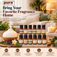 Pure Source India 12-in-1 Aroma Oil Set – 10 ml Each | 12 Fragrance Oils for Diffusers, Aroma Burners, Potpourri & Home Fragrance | Lemon Grass, Lavender, Jasmine, Rose, Citronella & More | 120 ml Total
