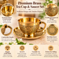 Product Title  Pure Source India Brass Tea Cup & Saucer Set of 6 | 4.4 oz / 130 ml Traditional Gold Tea Cups | Decorative Indian Serveware & Gifting