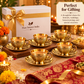 Product Title  Pure Source India Brass Tea Cup & Saucer Set of 6 | 4.4 oz / 130 ml Traditional Gold Tea Cups | Decorative Indian Serveware & Gifting