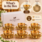 Product Title  Pure Source India Brass Tea Cup & Saucer Set of 6 | 4.4 oz / 130 ml Traditional Gold Tea Cups | Decorative Indian Serveware & Gifting