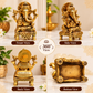 Pure Source India Pure Brass Shree Ganesha Statue 6 Inch | Traditional Hindu Ganesh Idol for Home, Puja, Office & Gifting | 1320 g