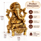 Pure Source India Pure Brass Shree Ganesha Statue 6 Inch | Traditional Hindu Ganesh Idol for Home, Puja, Office & Gifting | 1320 g