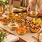 Pure Source India Hammered Brass Bowl Set of 10, 3.75 Inch Traditional Katori for Serving, Pooja, Snacks, Spices & Condiments, Gold Finish