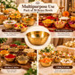 Pure Source India Hammered Brass Bowl Set of 50, 3.75 Inch Traditional Katori for Serving, Pooja, Snacks, Spices & Condiments, Gold Finish