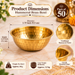 Pure Source India Hammered Brass Bowl Set of 50, 3.75 Inch Traditional Katori for Serving, Pooja, Snacks, Spices & Condiments, Gold Finish