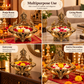 Pure Source India Brass Ganesha Urli Bowl, Heavy Traditional Indian Decorative Centerpiece, Floating Flower & Candle Bowl, Pooja & Home Décor, 19.5 × 20 × 15.5 cm