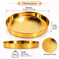 Pure Source India Pure Brass Hammered Thali 11 Inch – Round Indian Pooja & Serving Plate