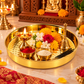 Pure Source India Pure Brass Hammered Thali 11 Inch – Round Indian Pooja & Serving Plate