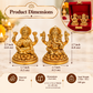 Pure Source India Brass Lakshmi & Ganesha Idol Set with Velvet Gift Box | 2.75 Inch Traditional Hindu God Statues for Diwali Puja, Home Décor & Gifting