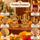 Pure Source India Brass Lakshmi & Ganesha Idol Set with Velvet Gift Box | 2.75 Inch Traditional Hindu God Statues for Diwali Puja, Home Décor & Gifting