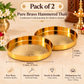 Pure Source India Pure Brass Hammered Thali 11 Inch – Round Indian Pooja & Serving Plate