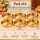 Pure Source India Pure Brass Hammered Thali 11 Inch – Round Indian Pooja & Serving Plate